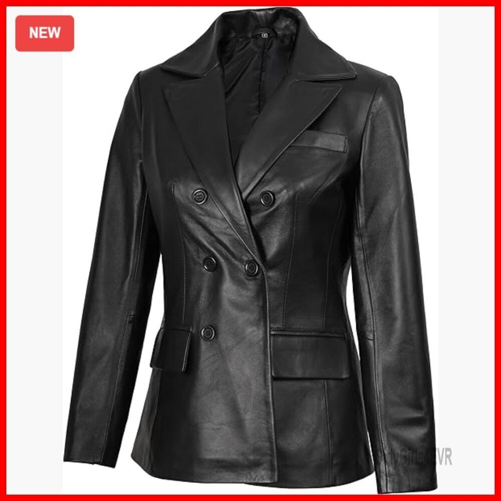 Lambskin Leather Jacket Women's Car Coat Casual Outerwear All-Season